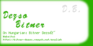 dezso bitner business card